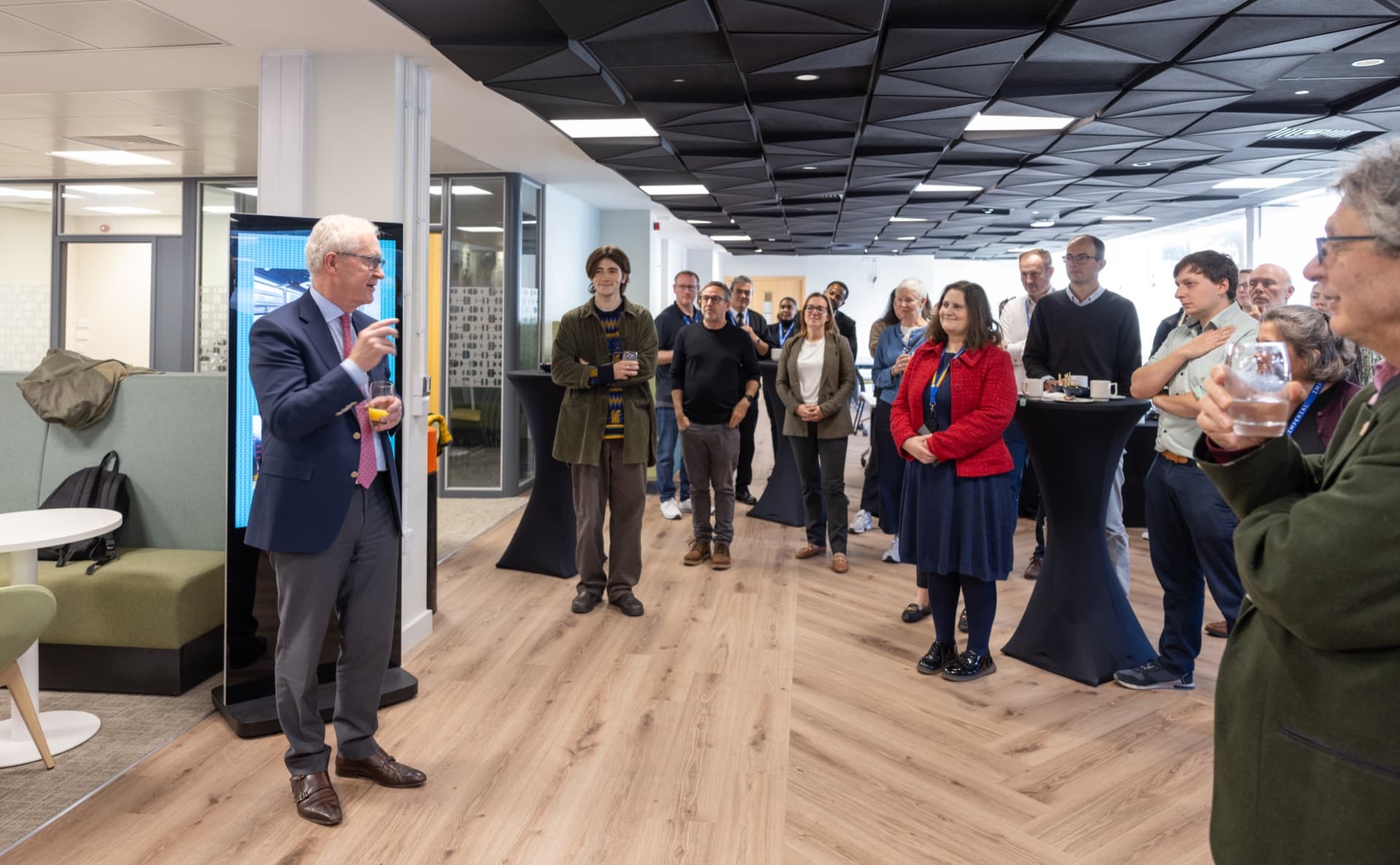 International students on a guided tour of UK university student accommodation